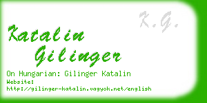 katalin gilinger business card